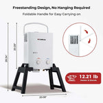 Camplux AY132MAXP Portable Propane Water Heater, Pump Stand Kit