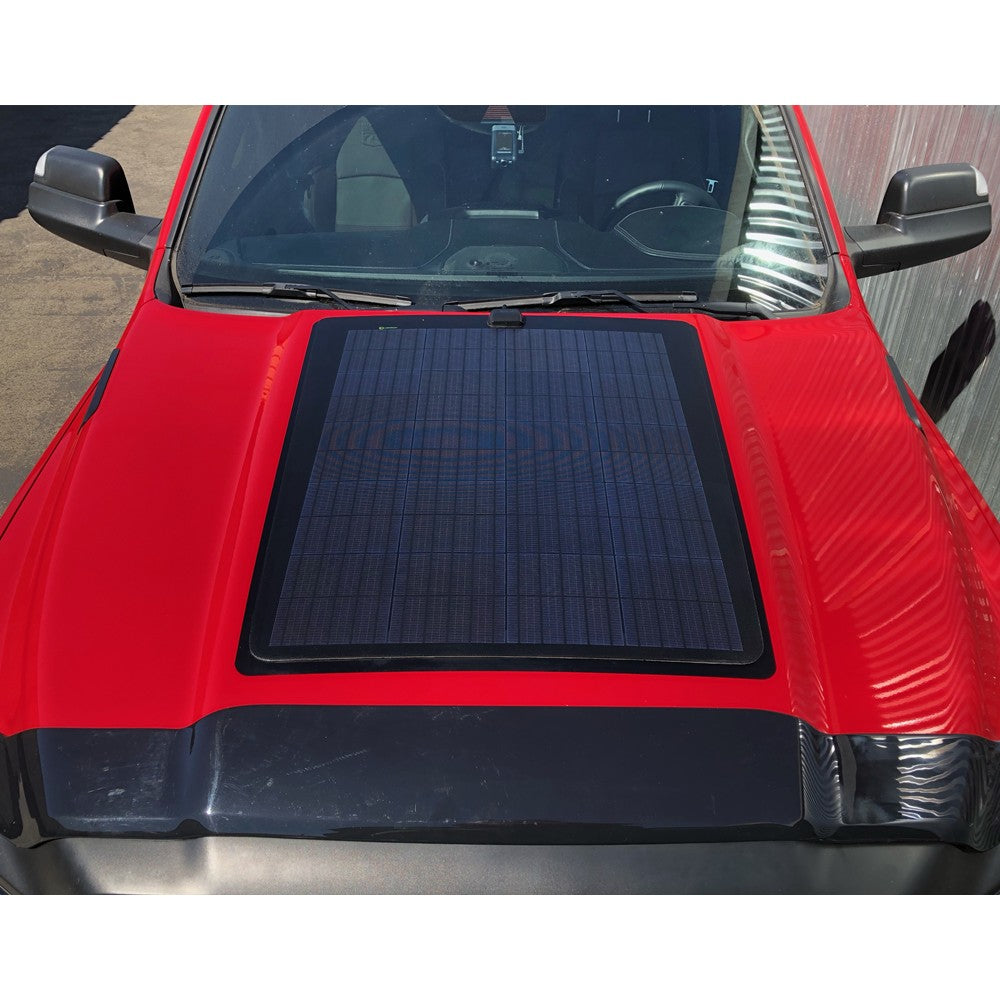 Dodge Ram HD 5th Gen (2019 to Present) LensunSolar 100W Hood Solar Pan ...