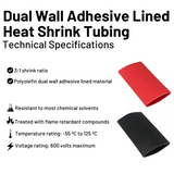 6 Gauge Cable Lugs with Heat Shrink Tubing Kit