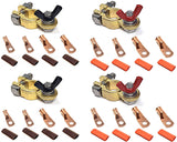 Marine Grade Battery Terminal Top Post Kit for RV, Trucks, Boats, Cars, Campers, Golf Carts (Military Spec. B-12128C)