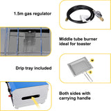 CAMPLUX Portable Camping Stove with Legs 2 Burner Gas Grill Butane BBQ Stove