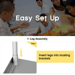 CAMPLUX Portable Camping Stove with Legs 2 Burner Gas Grill Butane BBQ Stove