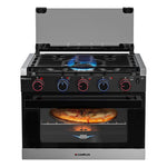 Camplux RV Stove Gas Range Oven w/ 3 Burners Cooktop 17 Inches ELITE