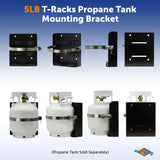 Flame King® T-Racks™ 5lb Propane Tank Mounting Brackets Strap Campervan Overland Vehicles