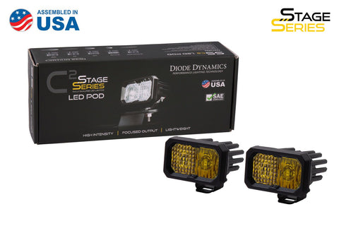 SSC2 SAE Yellow Sport Standard LED Pod (pair)