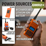 2 PACK - Rugged GMR2 PLUS GMRS and FRS Two Way Handheld Radios