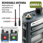 2 PACK - Rugged GMR2 PLUS GMRS and FRS Two Way Handheld Radios