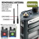 2 PACK - Rugged GMR2 PLUS GMRS and FRS Two Way Handheld Radios
