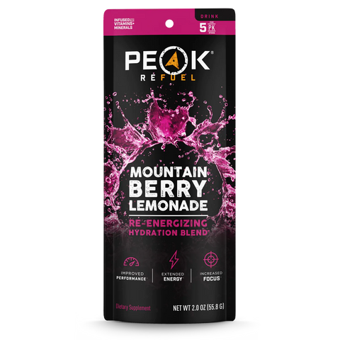 Peak Refuel Mountain Berry Lemonade Re-Energizing Drink Sticks 5 Pack