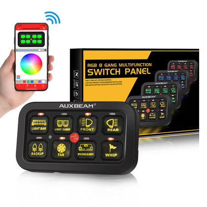 AR-800 RGB SWITCH PANEL WITH APP, TOGGLE/ MOMENTARY/ PULSED MODE SUPPORTED